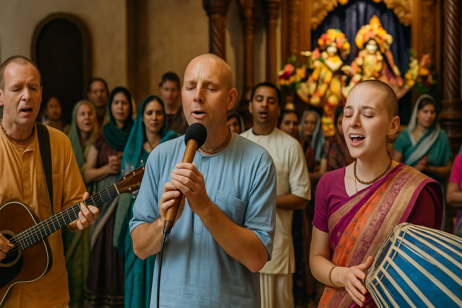 (communitykirtan while travelling)